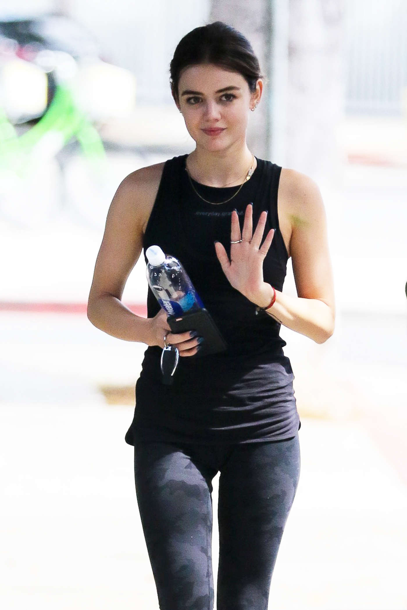 Lucy Hale - Arriving to the Gym in Los Angeles