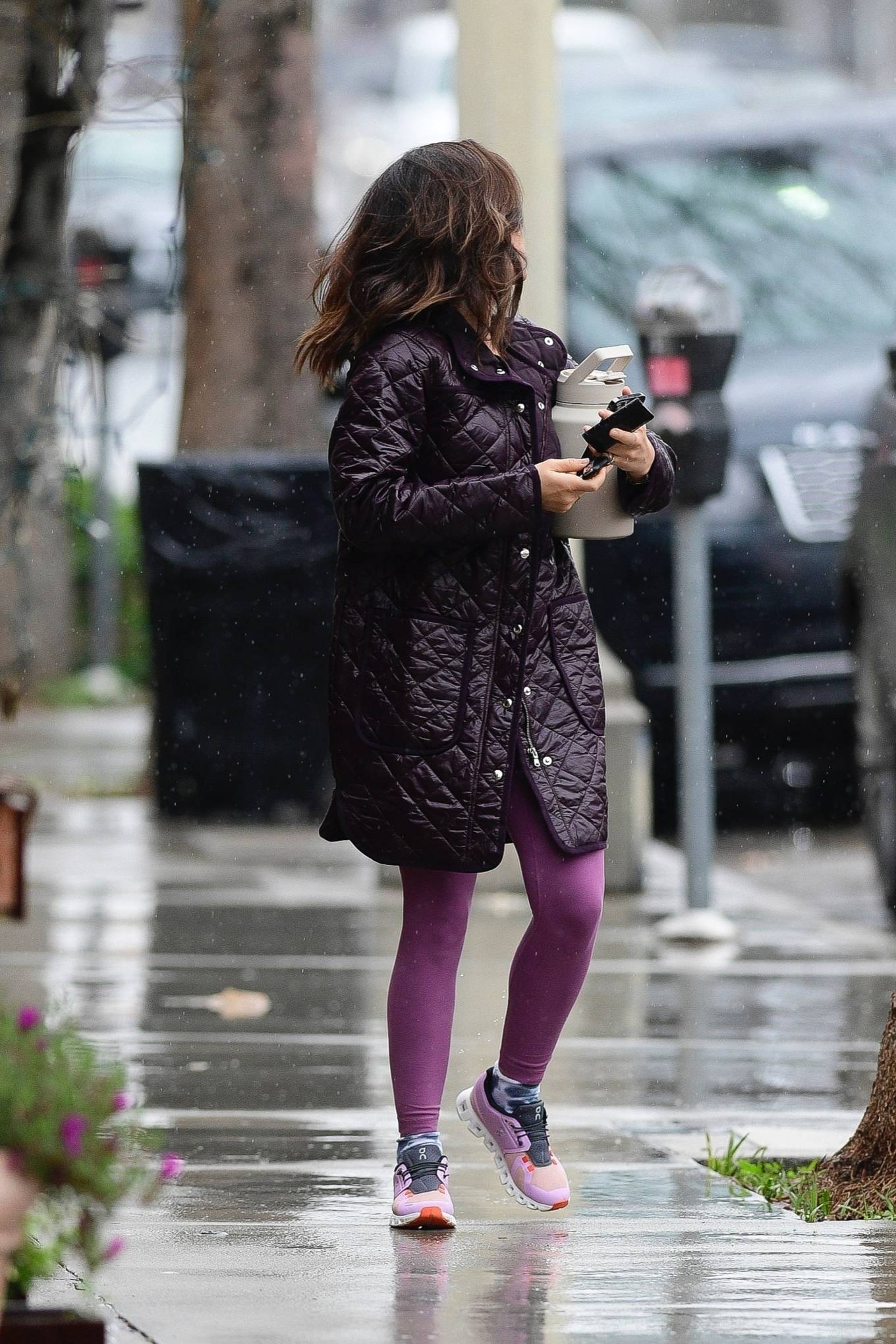 Lucy Hale 2023 : Lucy Hale – Braves the rain in Los Angeles-06