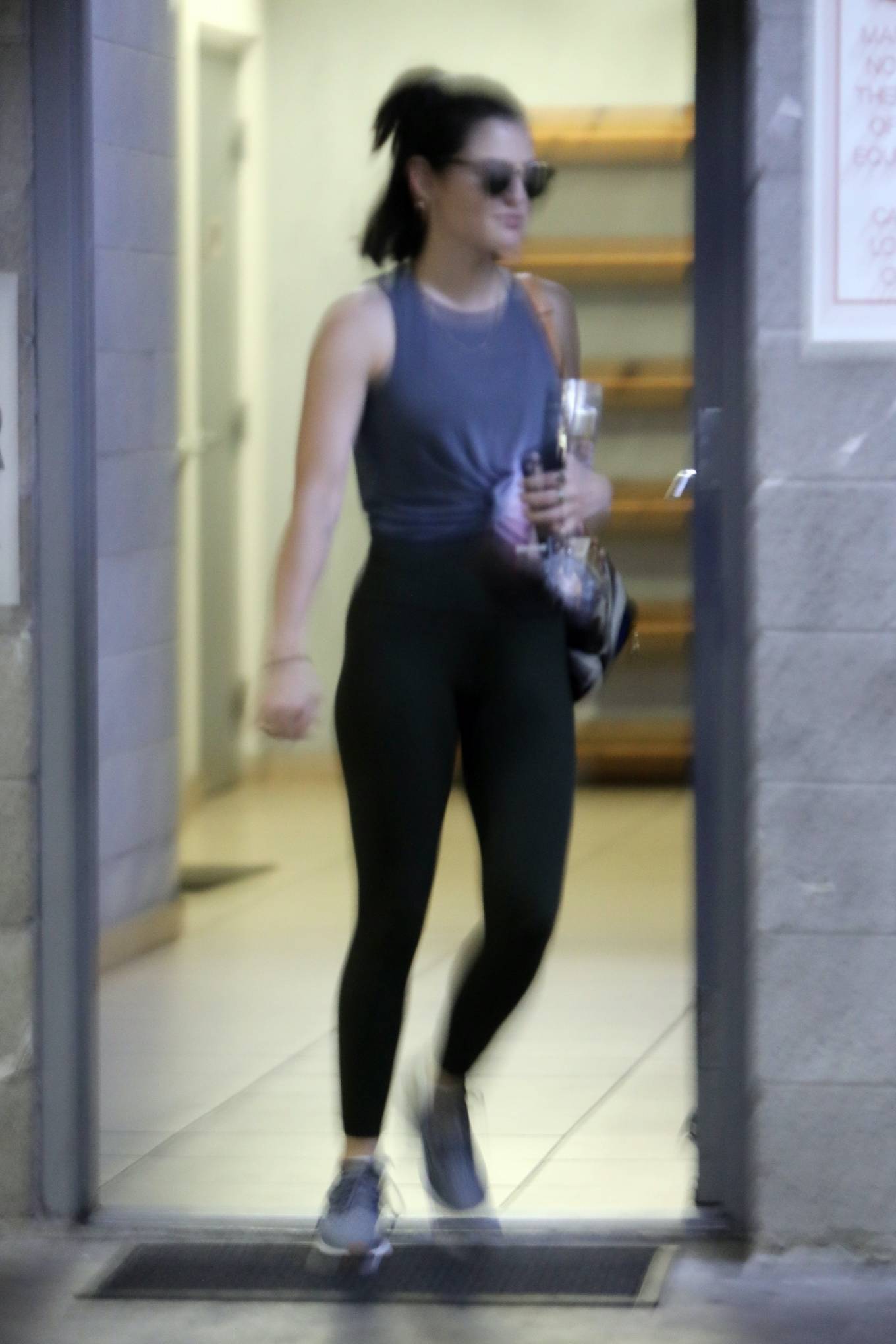 Lucy Hale - Exits a private gym session in Los Angeles
