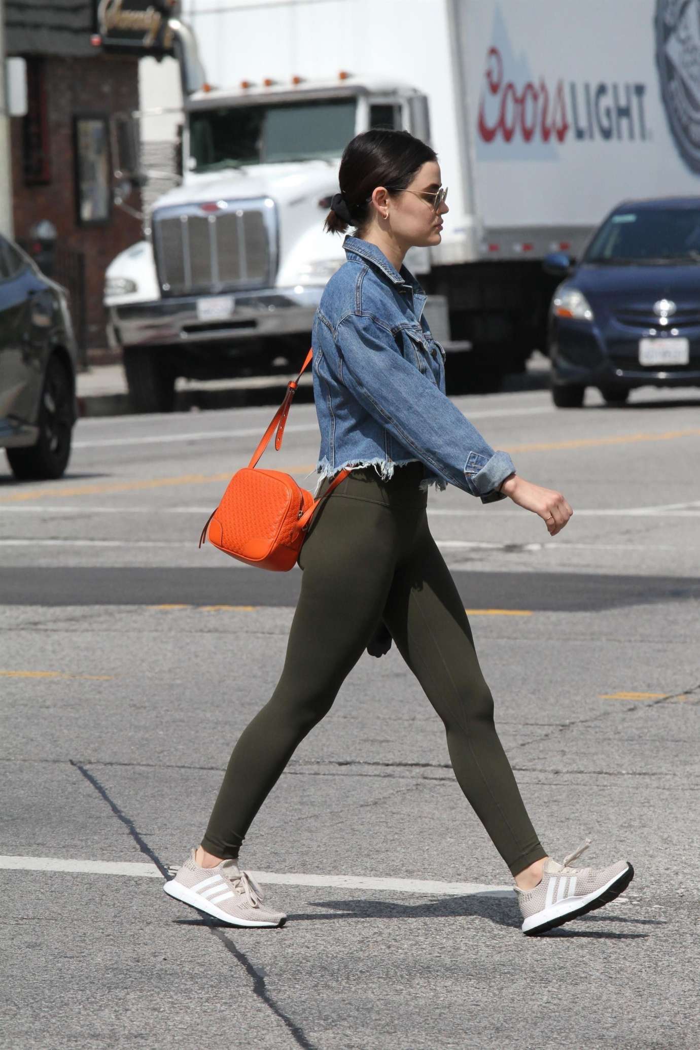 Lucy Hale heading to the gym in LA-04 | GotCeleb
