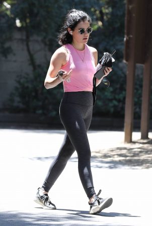 Lucy Hale - Heads out for a hike in Los Angeles
