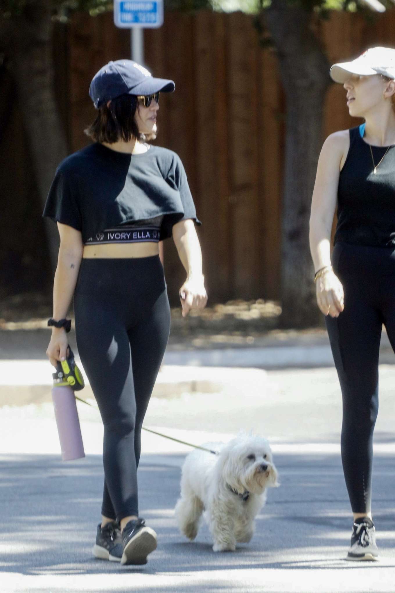 Lucy Hale in Black Crop Top â€“ Out in Los Angeles
