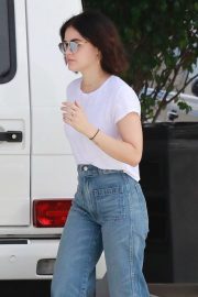 Lucy Hale in Jeans at a gas station in Los Angeles