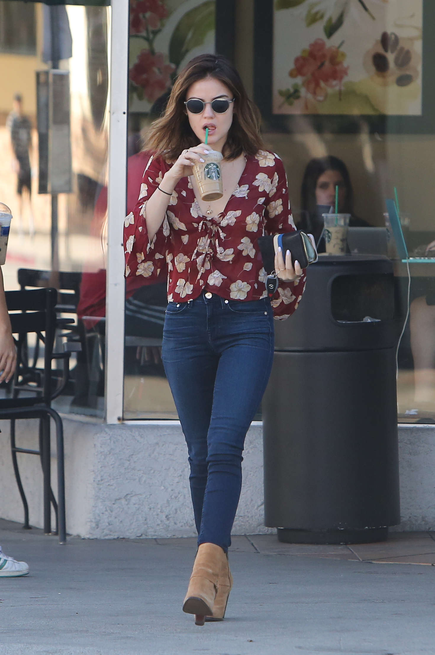 Lucy Hale 2016 : Lucy Hale in Jeans at Starbucks -05