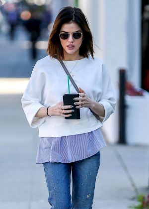Lucy Hale in Jeans out in Beverly Hills