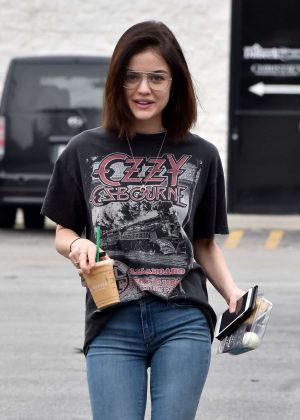 Lucy Hale in Jeans out in Studio City