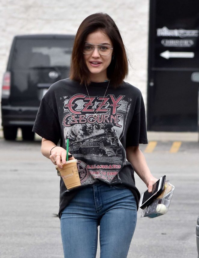 Lucy Hale in Jeans out in Studio City