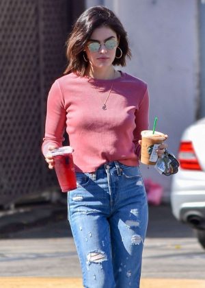 Lucy Hale in Jeans - Out in Studio City