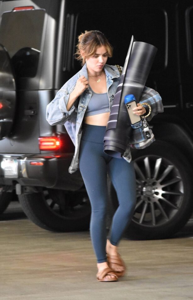 Lucy Hale - In leggings out for a yoga class in Sherman Oaks