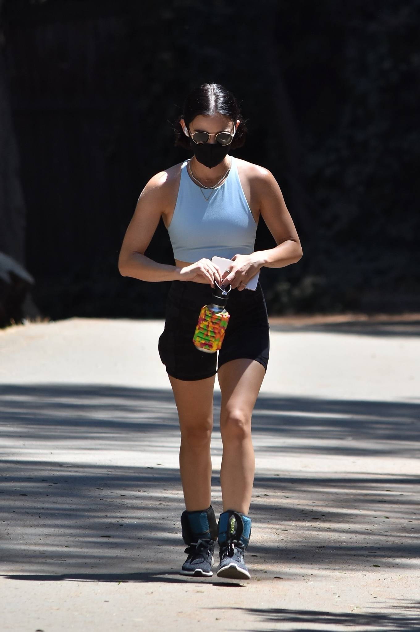 Lucy Hale 2020 : Lucy Hale – In short tights out for a hike in Studio City-04