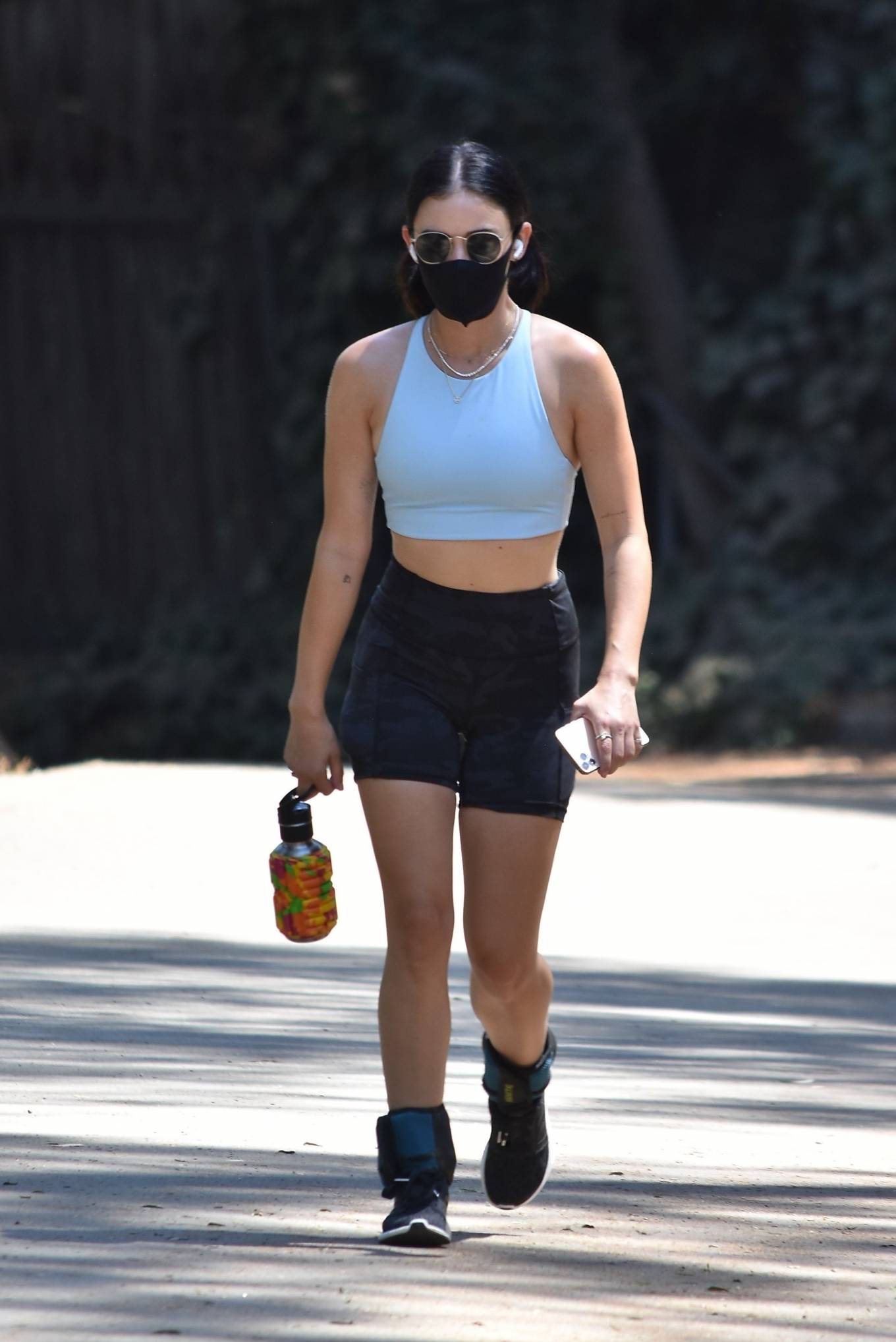 Lucy Hale 2020 : Lucy Hale – In short tights out for a hike in Studio City-07
