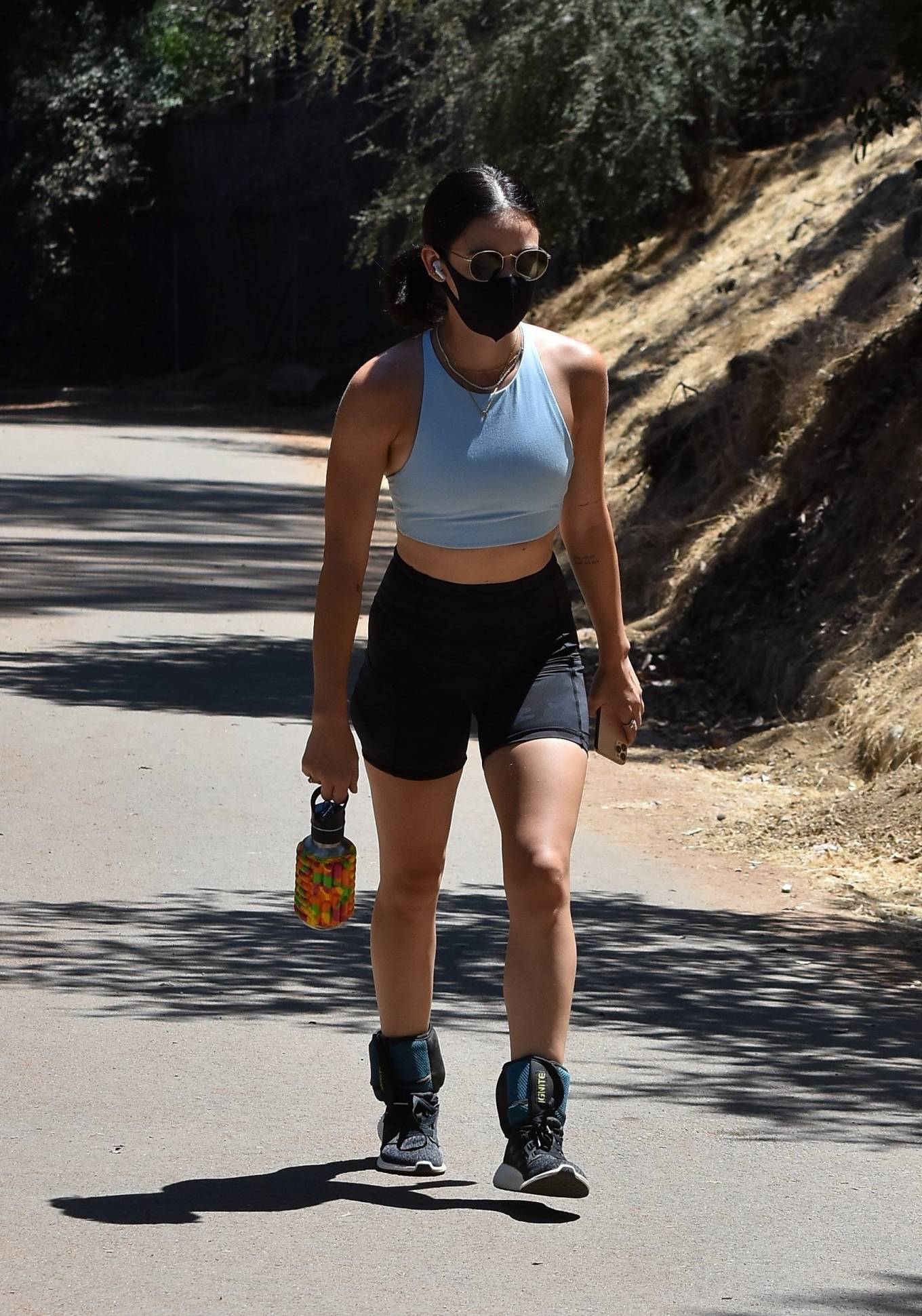 Lucy Hale 2020 : Lucy Hale – In short tights out for a hike in Studio City-11