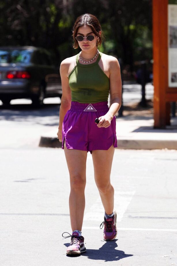 Lucy Hale - In shorts Out in Los Angeles