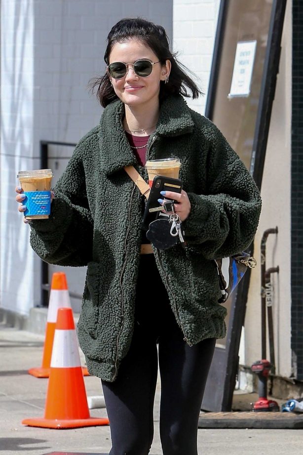Lucy Hale - Leaves Alfred Coffee in Studio City