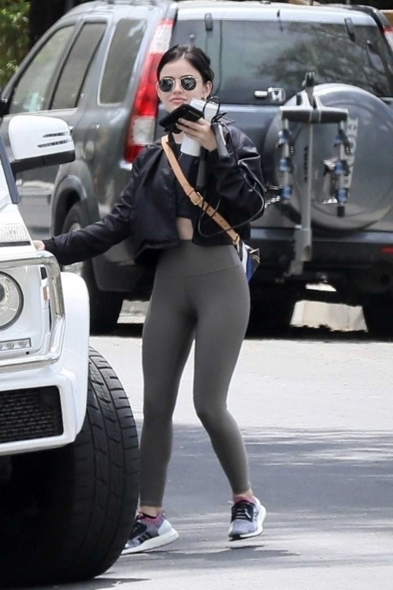 Lucy Hale â€“ Leaves the house for a Private Workout in LA