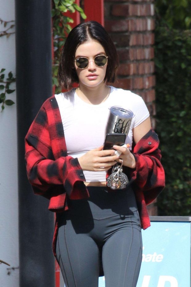 Lucy Hale - Leaving a gym in Studio City