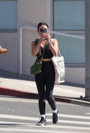 Lucy Hale - Leaving a pilates studio in Los Angeles