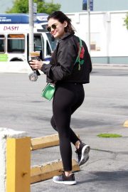 Lucy Hale - Leaving Alfred's Coffee in Los Angeles