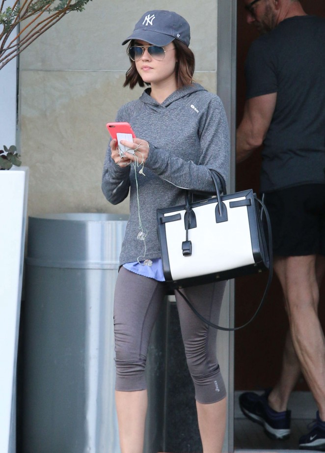 Lucy Hale - Leaving Equinox Gym in West Hollywood