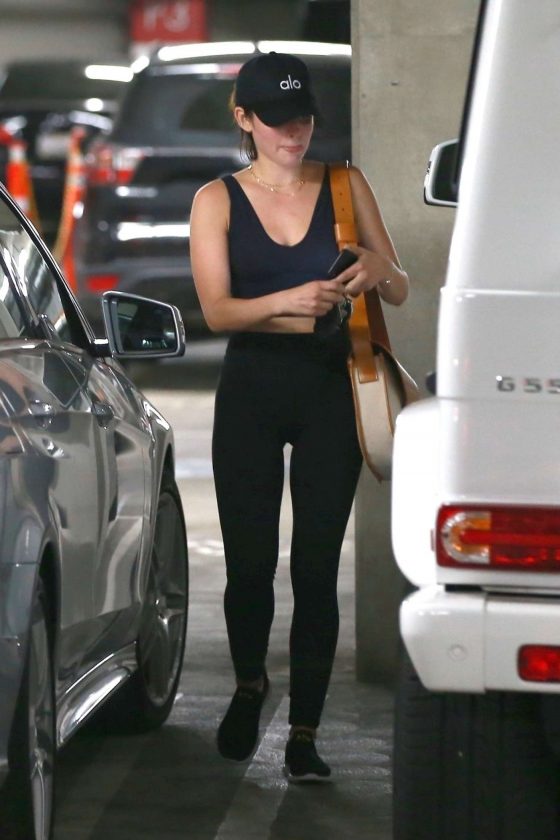 Lucy Hale - Leaving Soul Cycle in Los Angeles