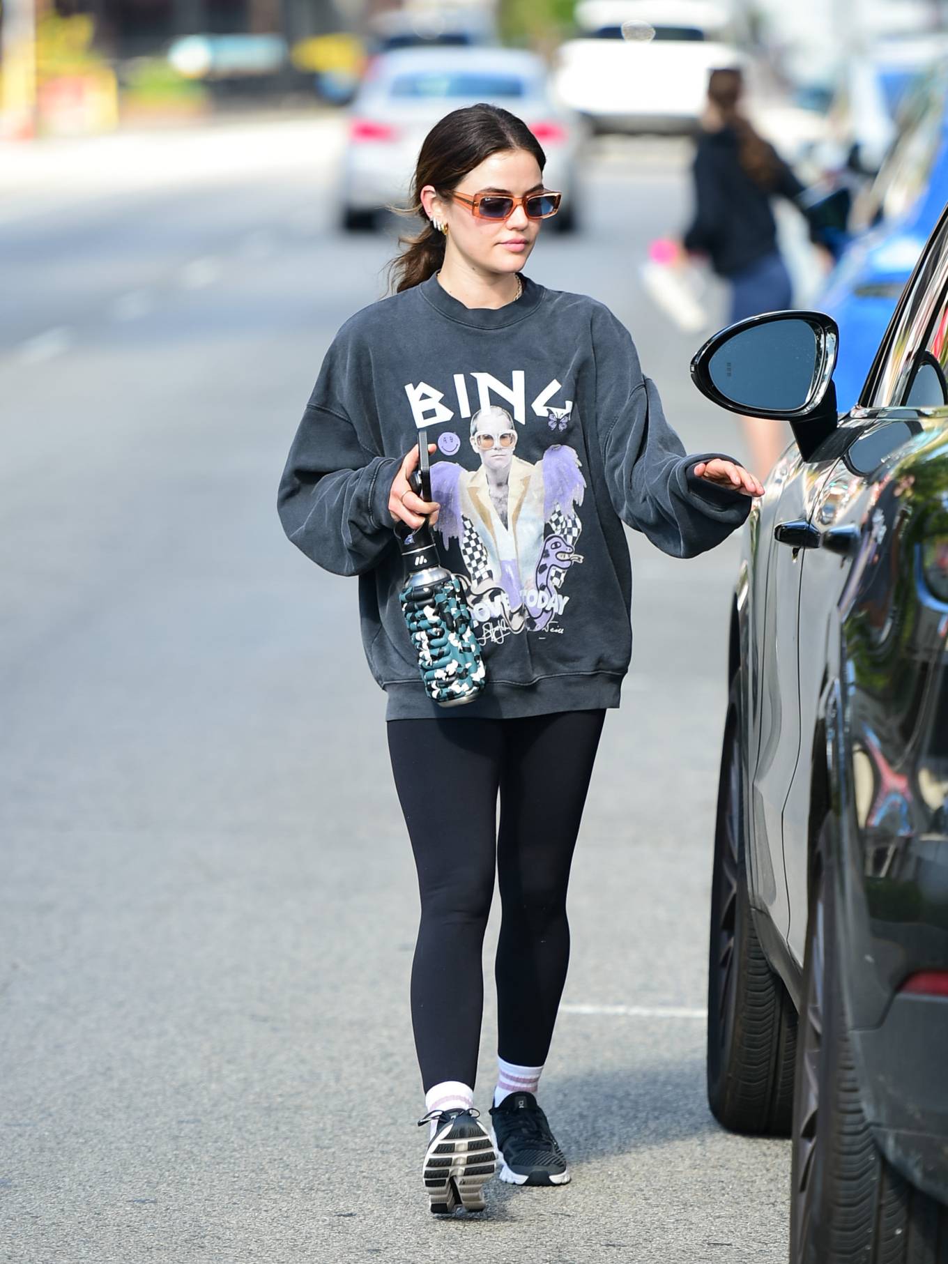 Lucy Hale - Leaving the gym in Los Angeles