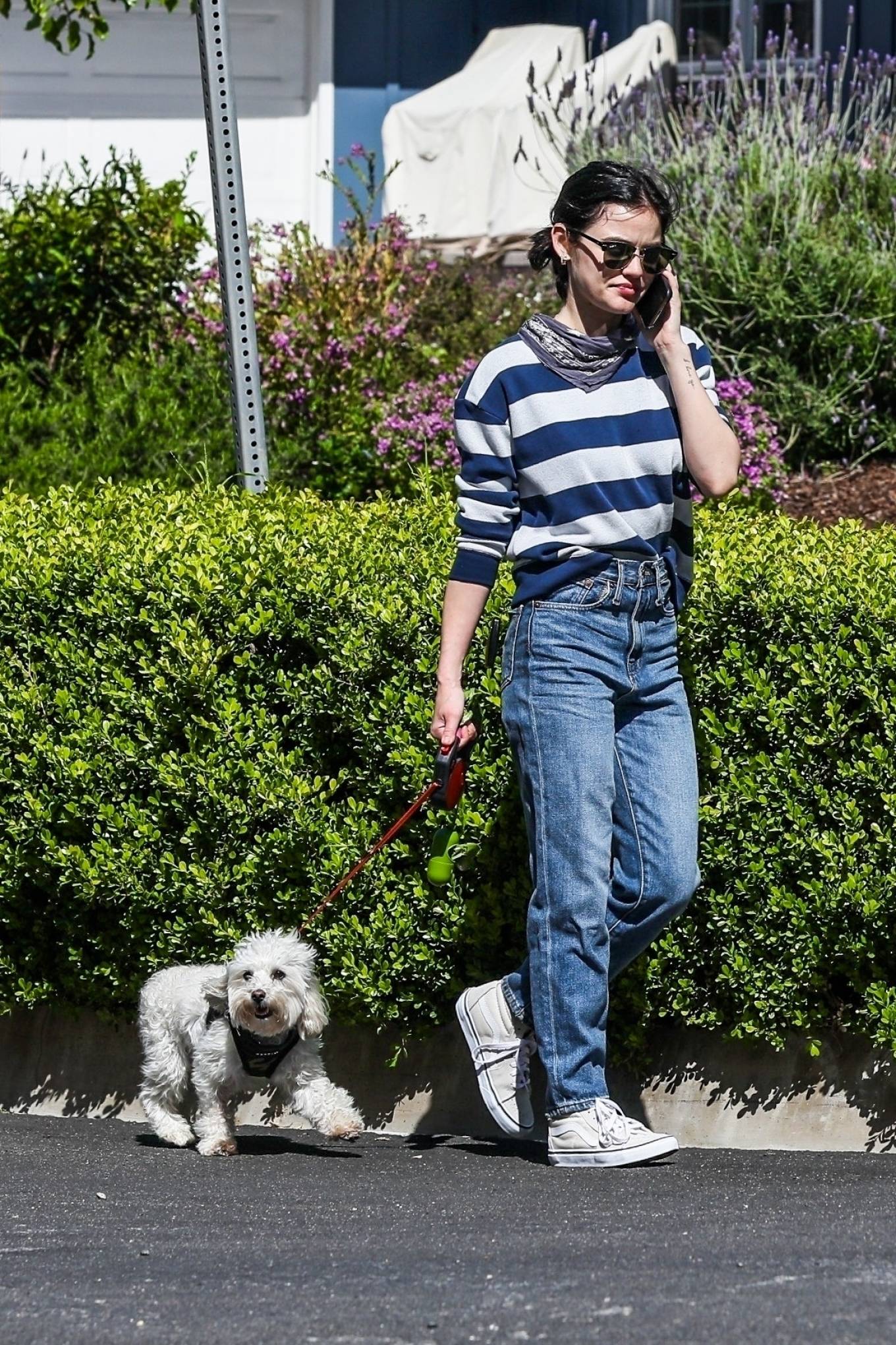 Lucy Hale â€“ Looks casual as she out for a solo dog walk