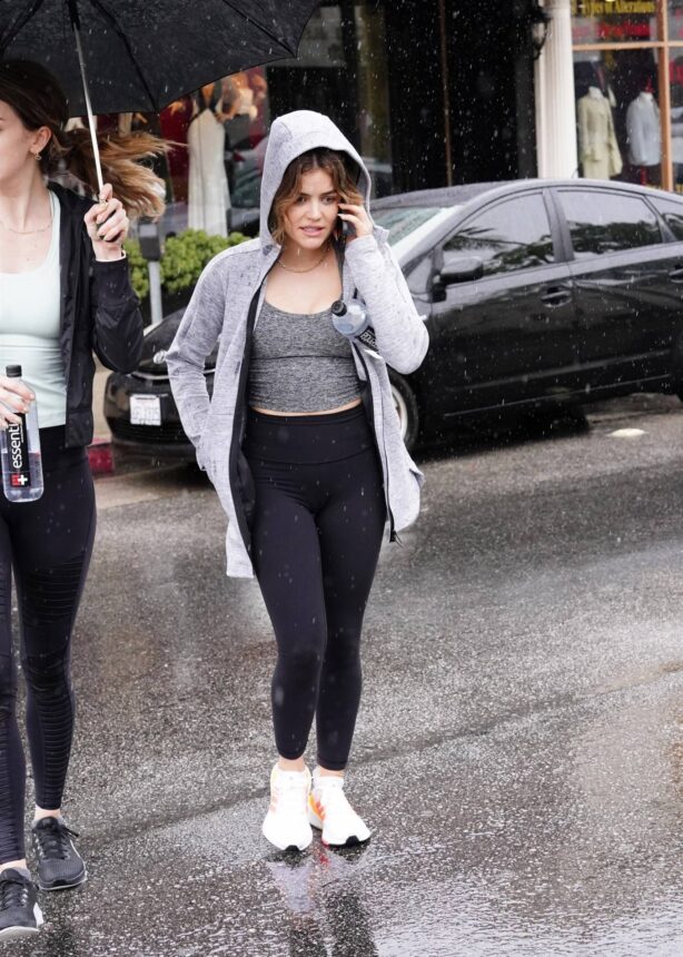Lucy Hale - On a rainy day after workout in Studio City