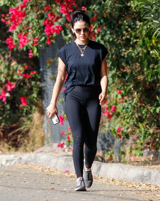Lucy Hale - Out for a jog in Los Angeles