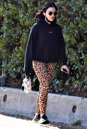 Lucy Hale - out for a walk in Los Angeles