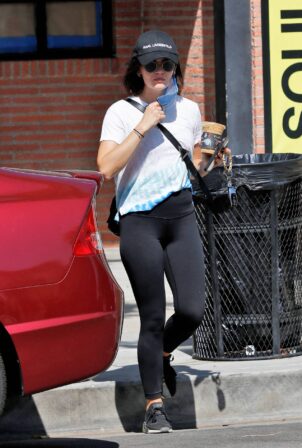 Lucy Hale - Out For an Iced Coffee in Los Angeles