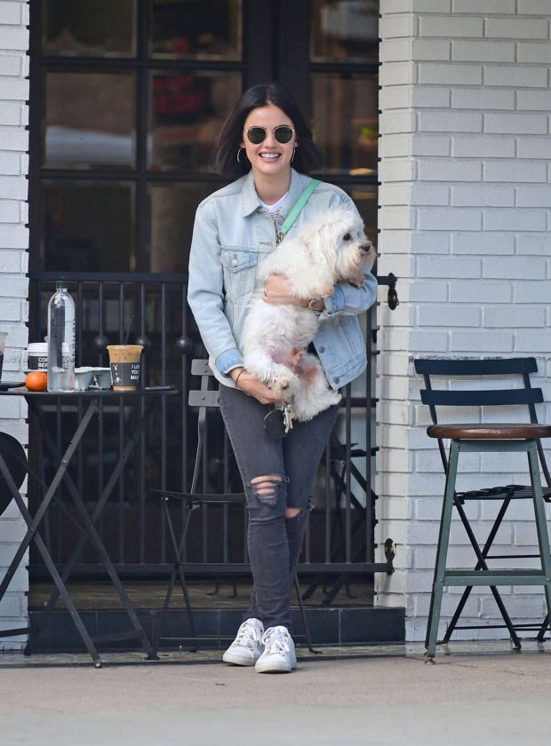 Lucy Hale - Out for coffee with Elvis in LA