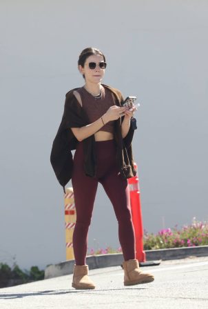 Lucy Hale - Pictured after morning pilates class in West Hollywood