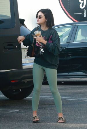 Lucy Hale - Seen after gym in Los Angeles