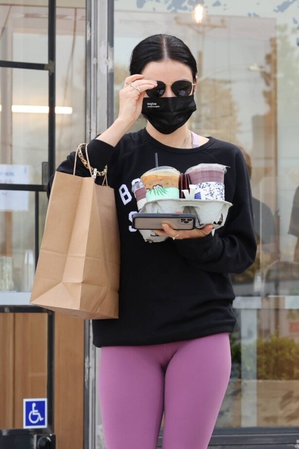 Lucy Hale - Seen after her workout in Studio City