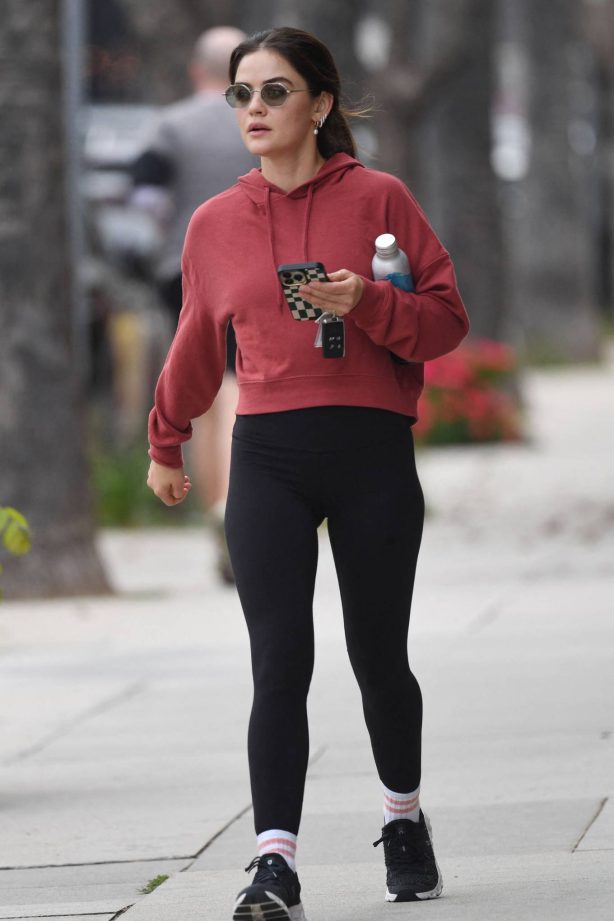 Lucy Hale - Seen after hitting the gym in Los Angeles