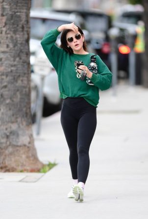 Lucy Hale - Seen after workout in Los Angeles