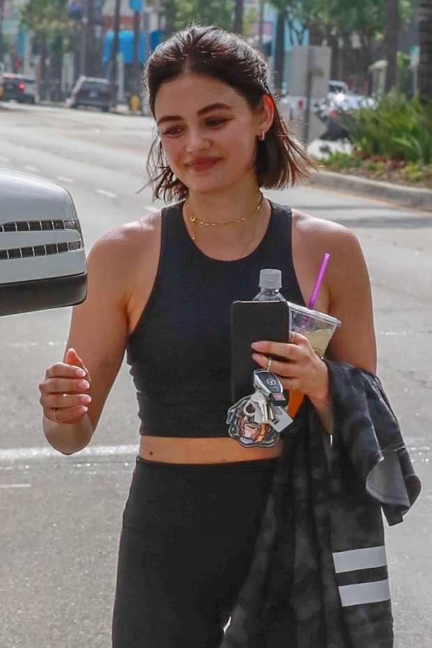 Lucy Hale - Seen leaving the gym in Studio City