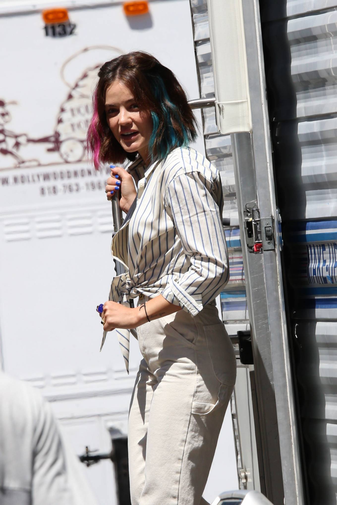 Lucy Hale 2022 : Lucy Hale – Seen on the set of a new project in Los Angeles-20