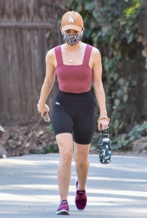 Lucy Hale - Seen while out for a hike in Los Angeles