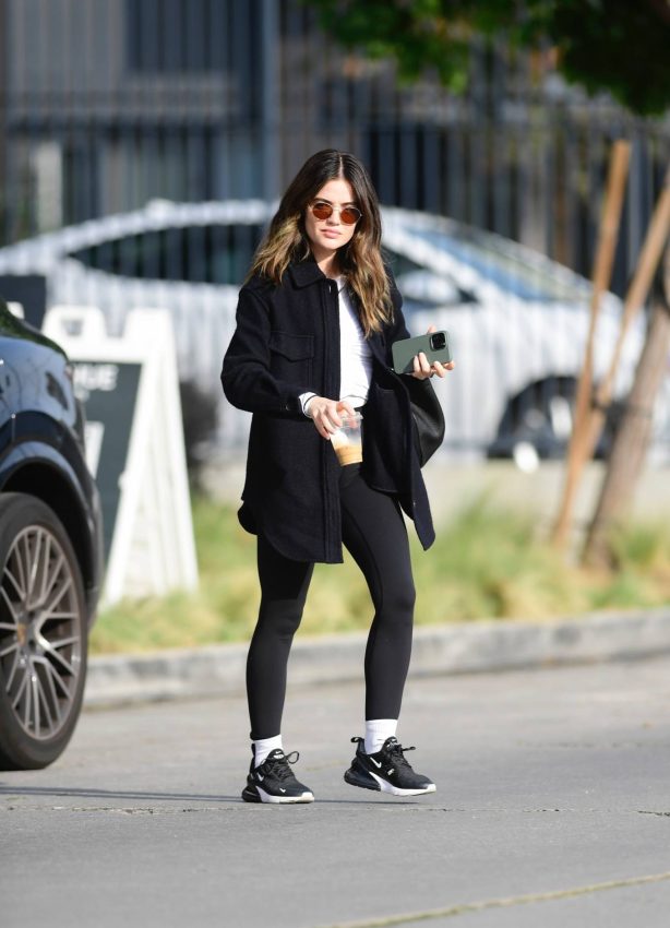 Lucy Hale - Seen while running errands in Los Angeles