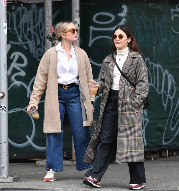 Lucy Hale - Seen with a friend wjile out in New York City