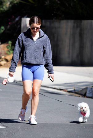 Lucy Hale - Seen with her adopted puppy in Los Angeles