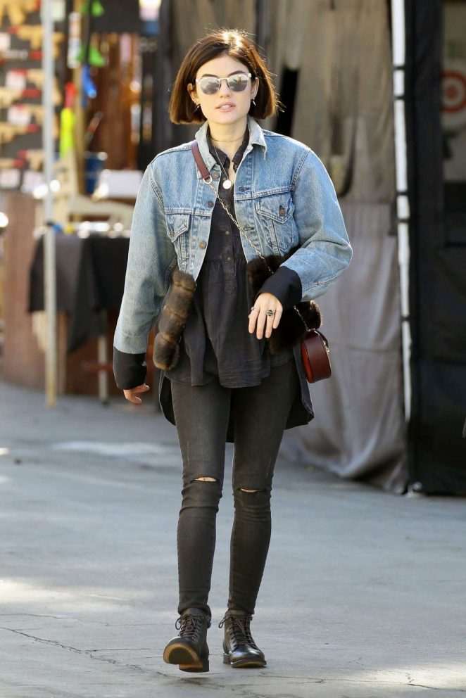 Lucy Hale - Shopping at Flea Market in Los Angeles