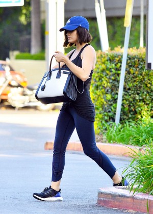 Lucy Hale in Leggings Shopping at Whole Foods in LA