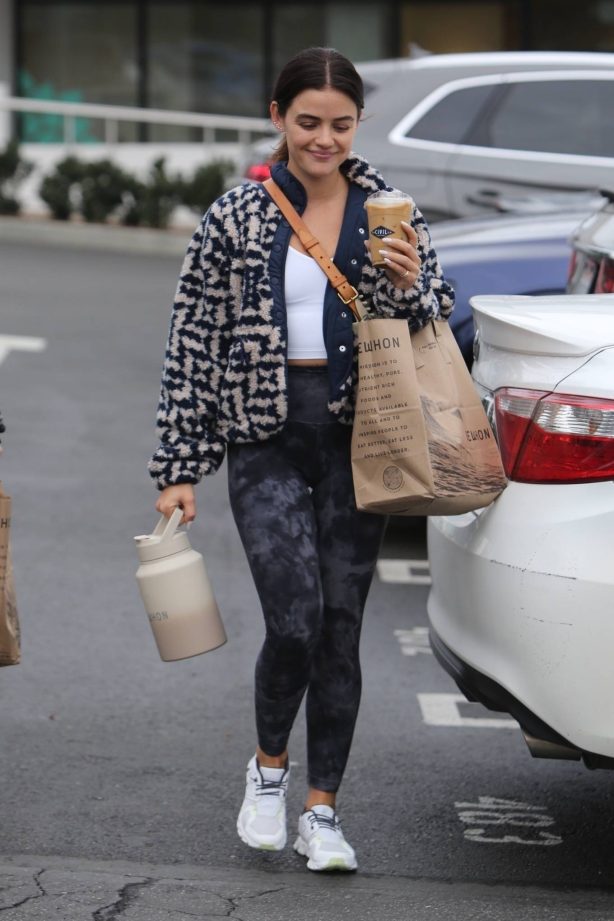 Lucy Hale - Shopping candids at Erewhon Market in Sherman Oaks