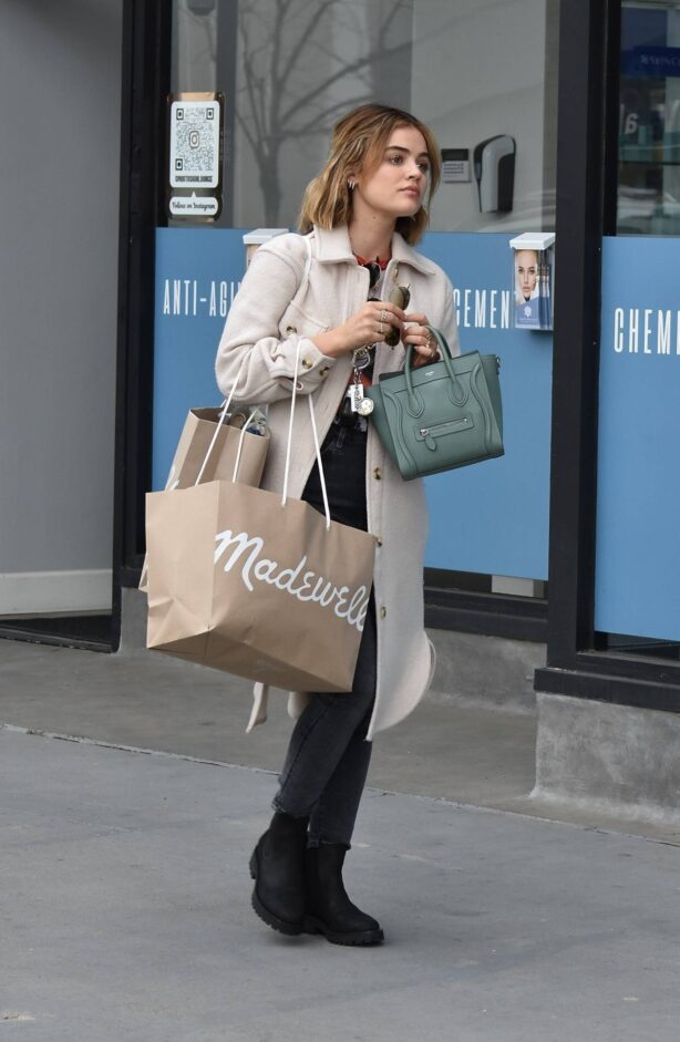 Lucy Hale - Shopping candids in Studio City