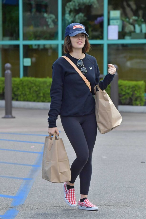 Lucy Hale - Shops for groceries in Studio City