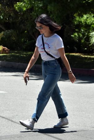 Lucy Hale - Spotted at her neighborhood in Studio City