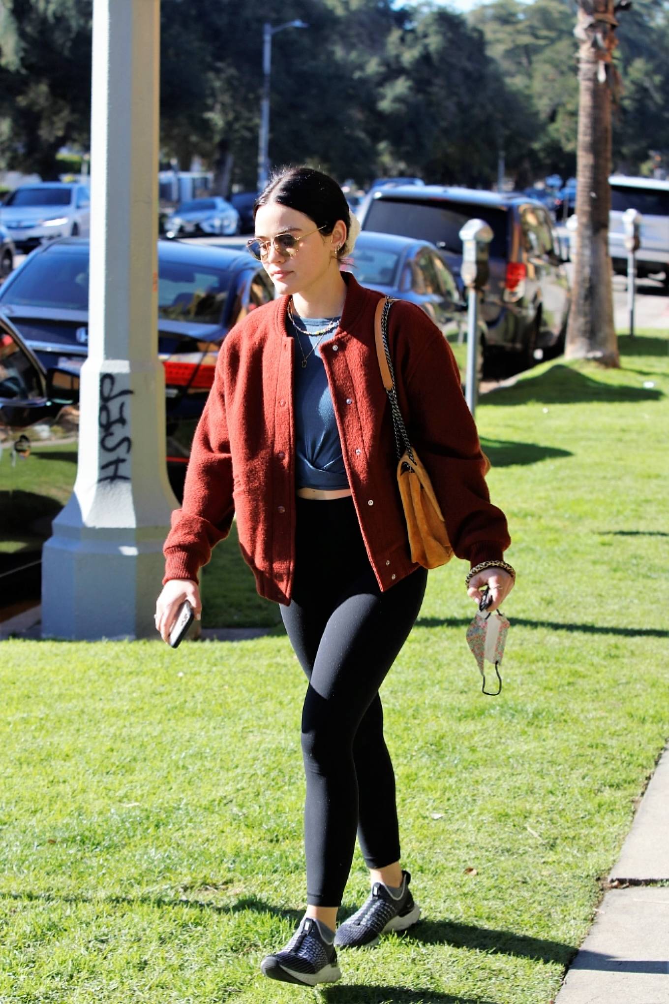 Lucy Hale - Steps out for lunch