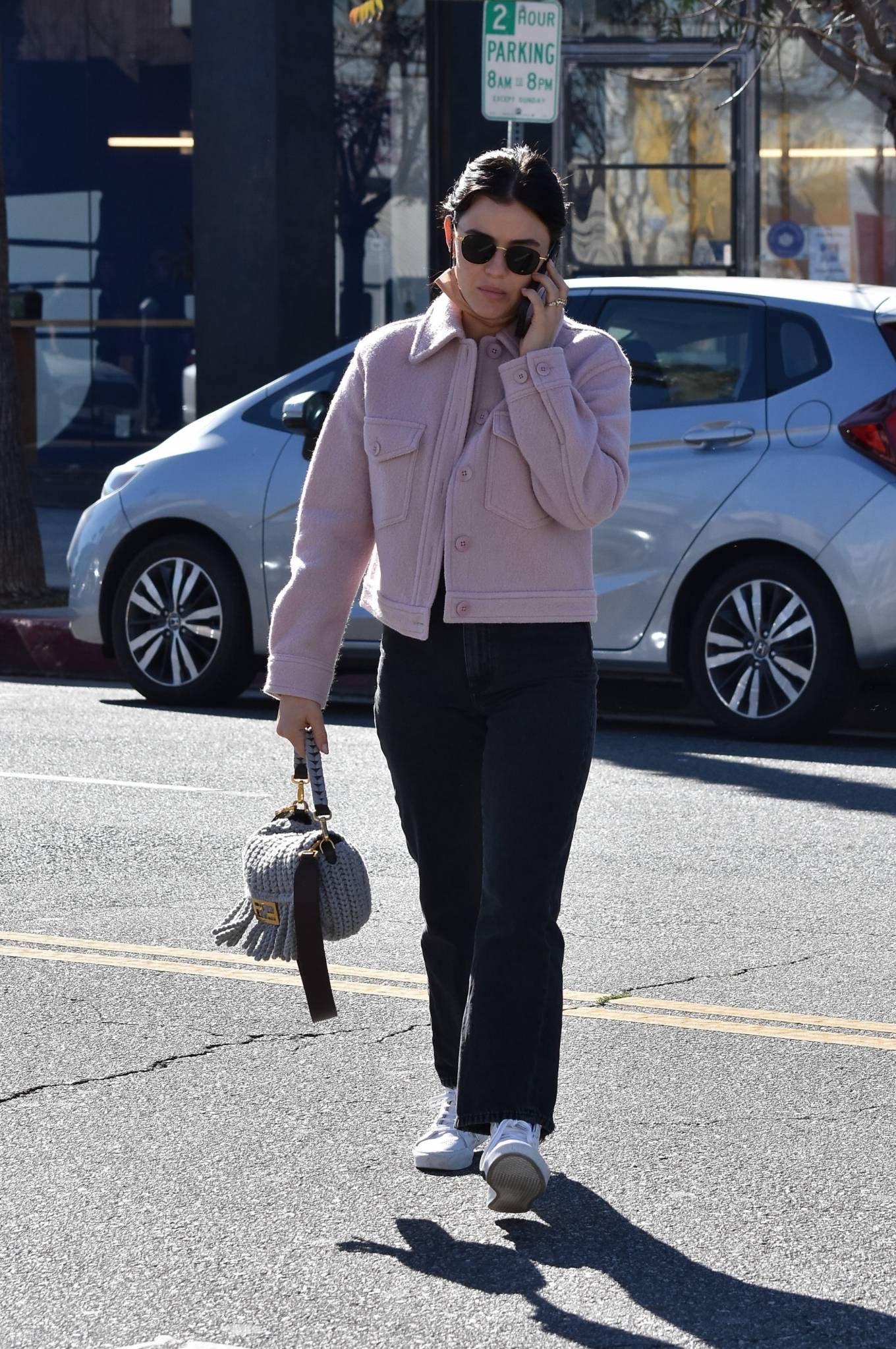 Lucy Hale - Stop for coffee at Alfred's in Studio City